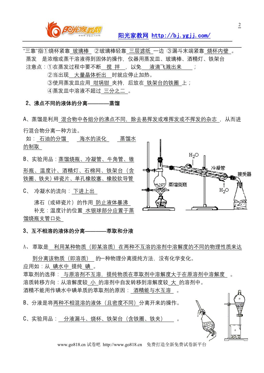 优秀老师推荐化学复习必备精品高一化学必修一复习提纲_第2页