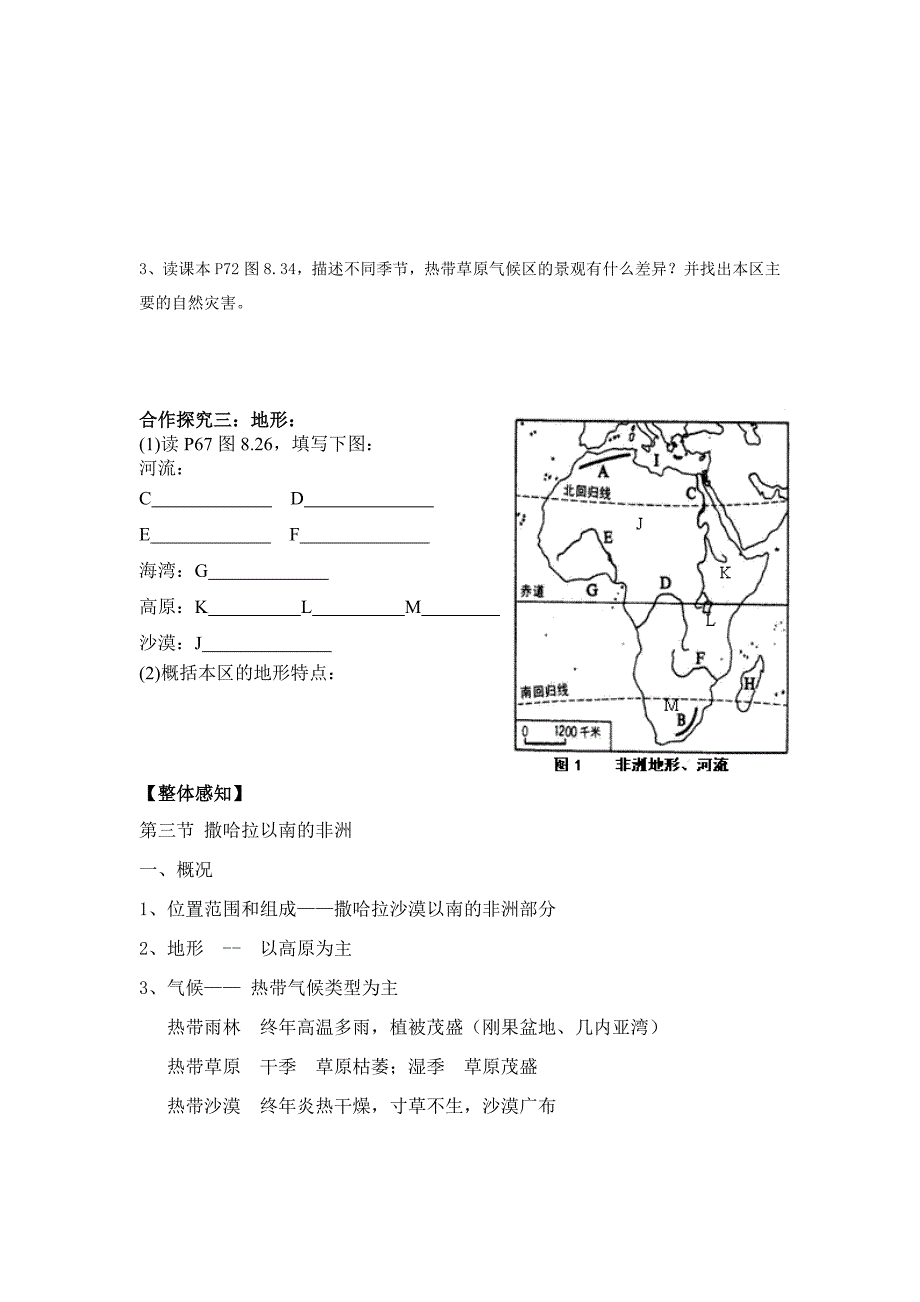 2017春人教版七下第三节《撒哈拉以南的非洲》word教案_第4页