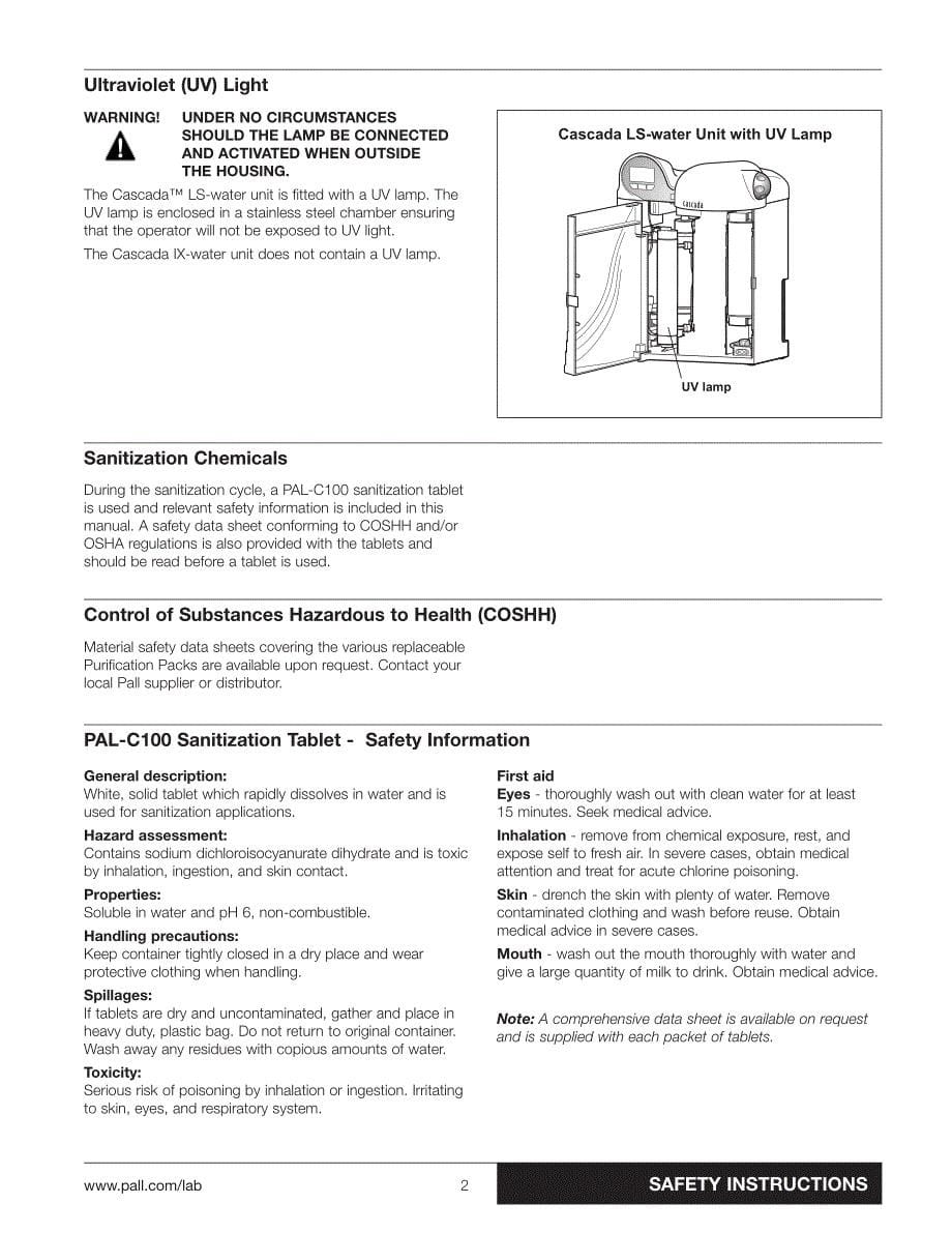 pall超纯水机配件安装维修和原理介绍(英文版)_第5页
