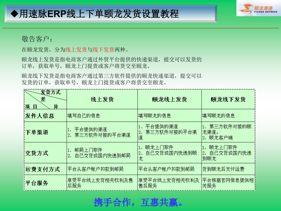 使用速脉ERP在颐龙发货教程73ppt_第3页