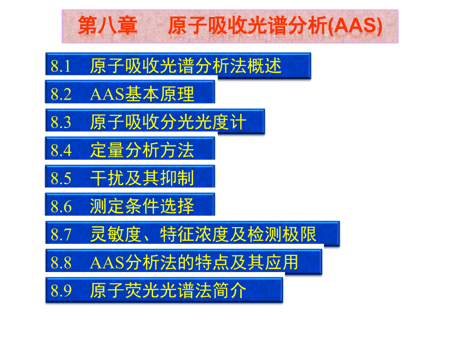 仪器分析 第八章原子 发射光谱_第1页