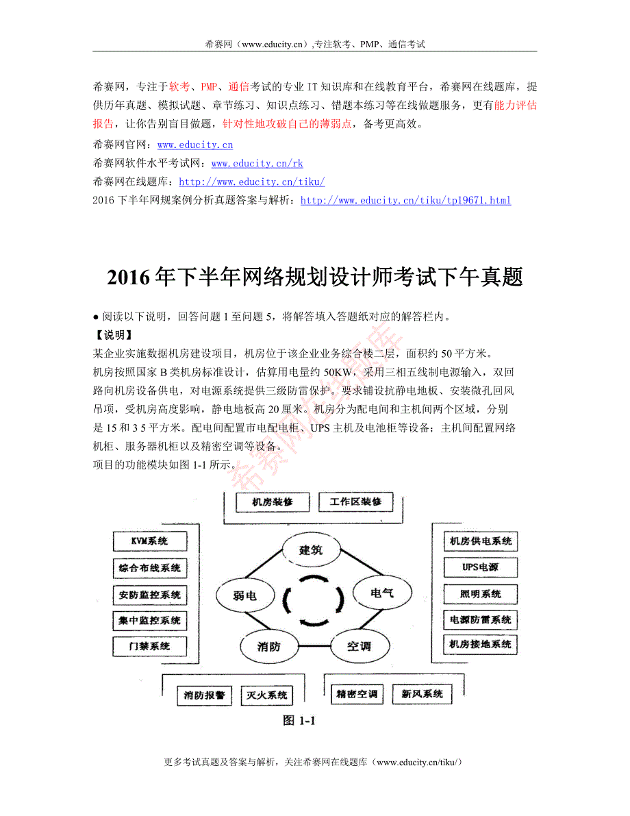 下半网络规划设计师考试下午真题_第1页