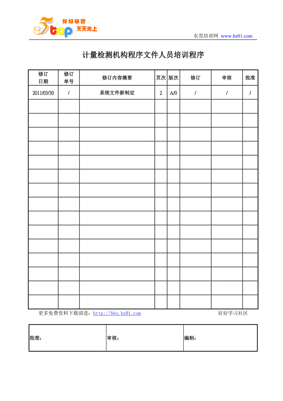 计量检测机构人员培训程序_第1页