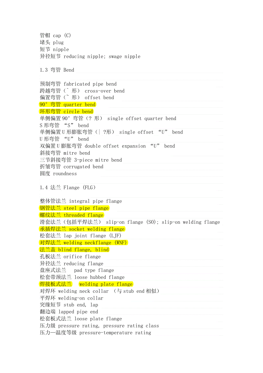 钢管、管件、法兰和阀门等中英文对照(非常全的)_第3页