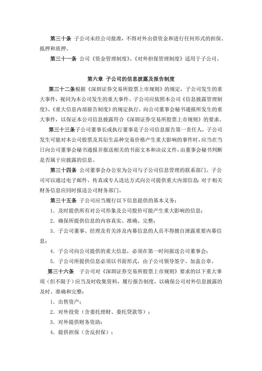 浙江大东南包装股份有限公司子公司管理制度_第5页