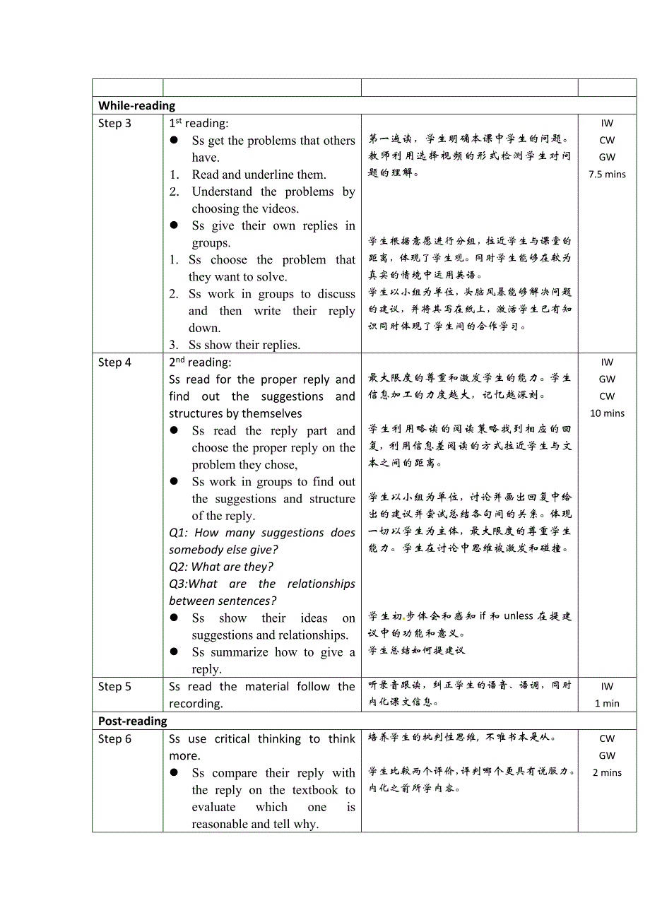 2017春北师大版英语八下Unit 4《Lesson 10 Problem Page》（第1课时）word教学设计_第4页