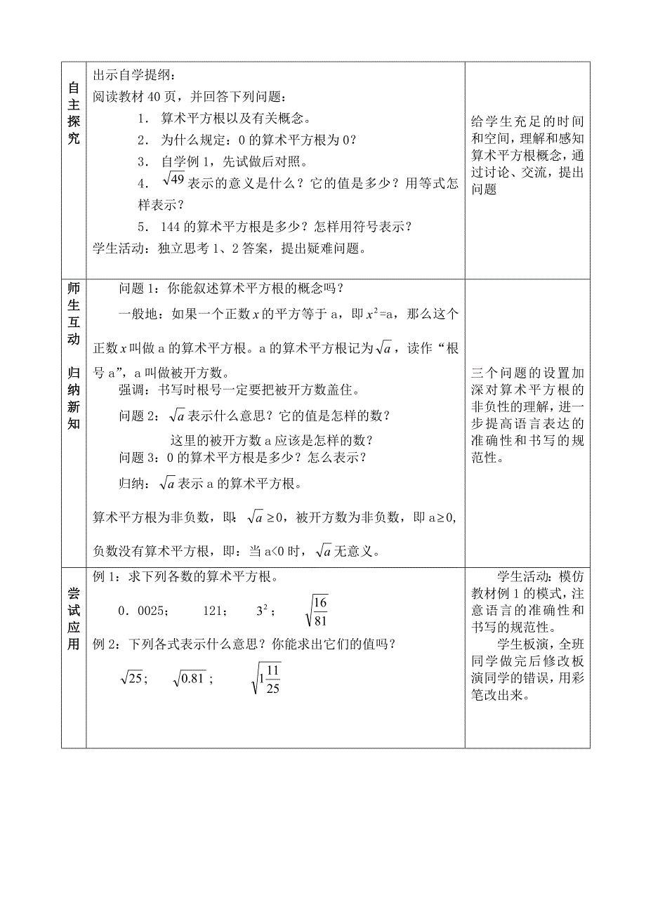 七年级数学下第六章实数教案_第2页