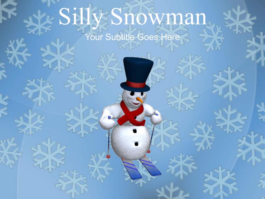 精美ppt模版  虚拟人物silly_snowman_第1页