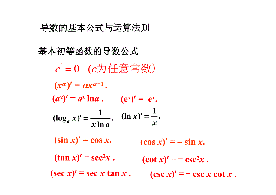 导数公式大全_第1页