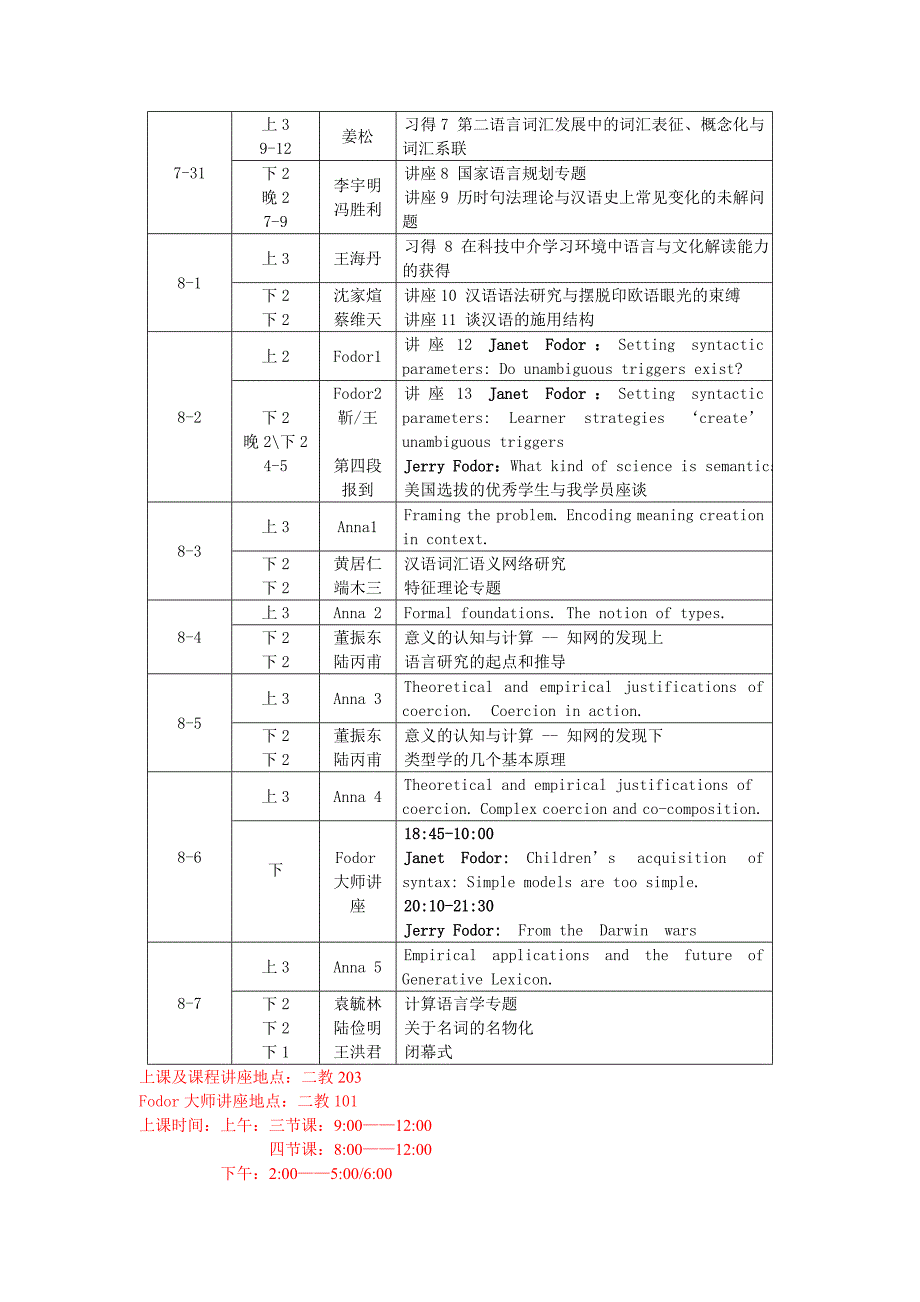 语言学暑期班2011_第2页