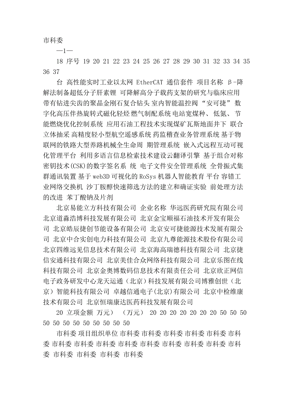 2011年度北京市科技型中小企业技术创新资金拟立项项目清单文库_第2页