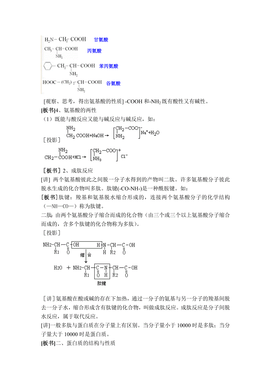 新人教版化学选修5高中《蛋白质和核酸》word教案一_第3页