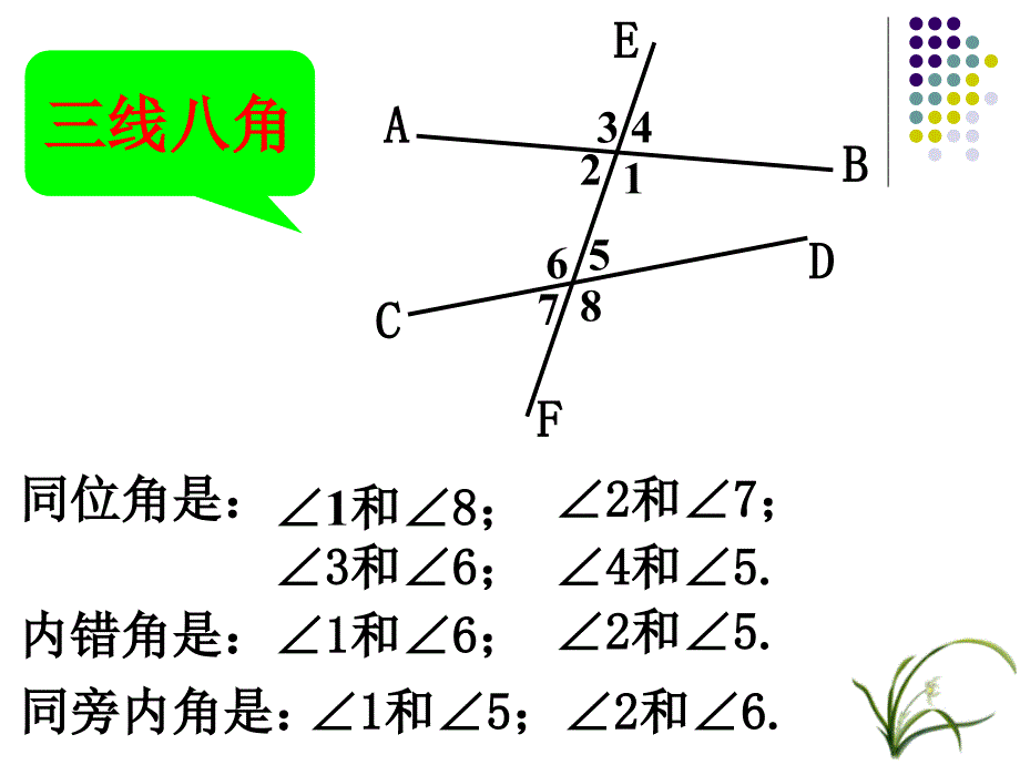 初中数学课件 第五章相交线与平行线复习_第4页