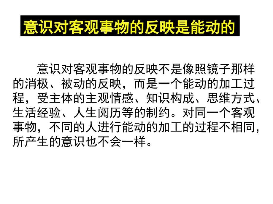 高中政治必修4课件：2.5.1意识的本质（新人教版）-（精品专供）_第5页