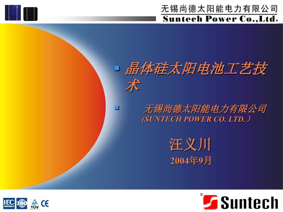 晶体硅太阳电池工艺技术1_第1页