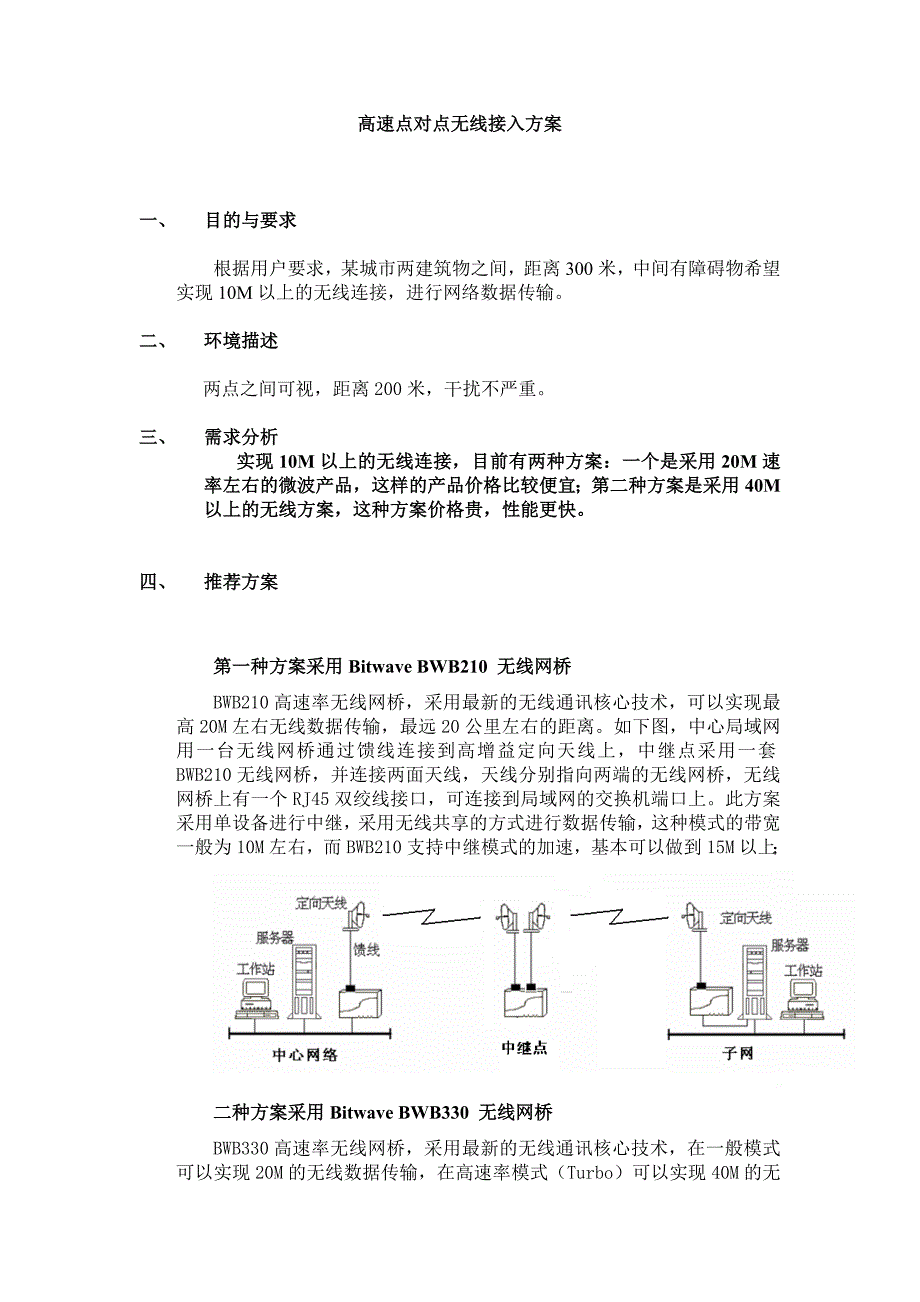 高速点对点无线接入方案_第1页