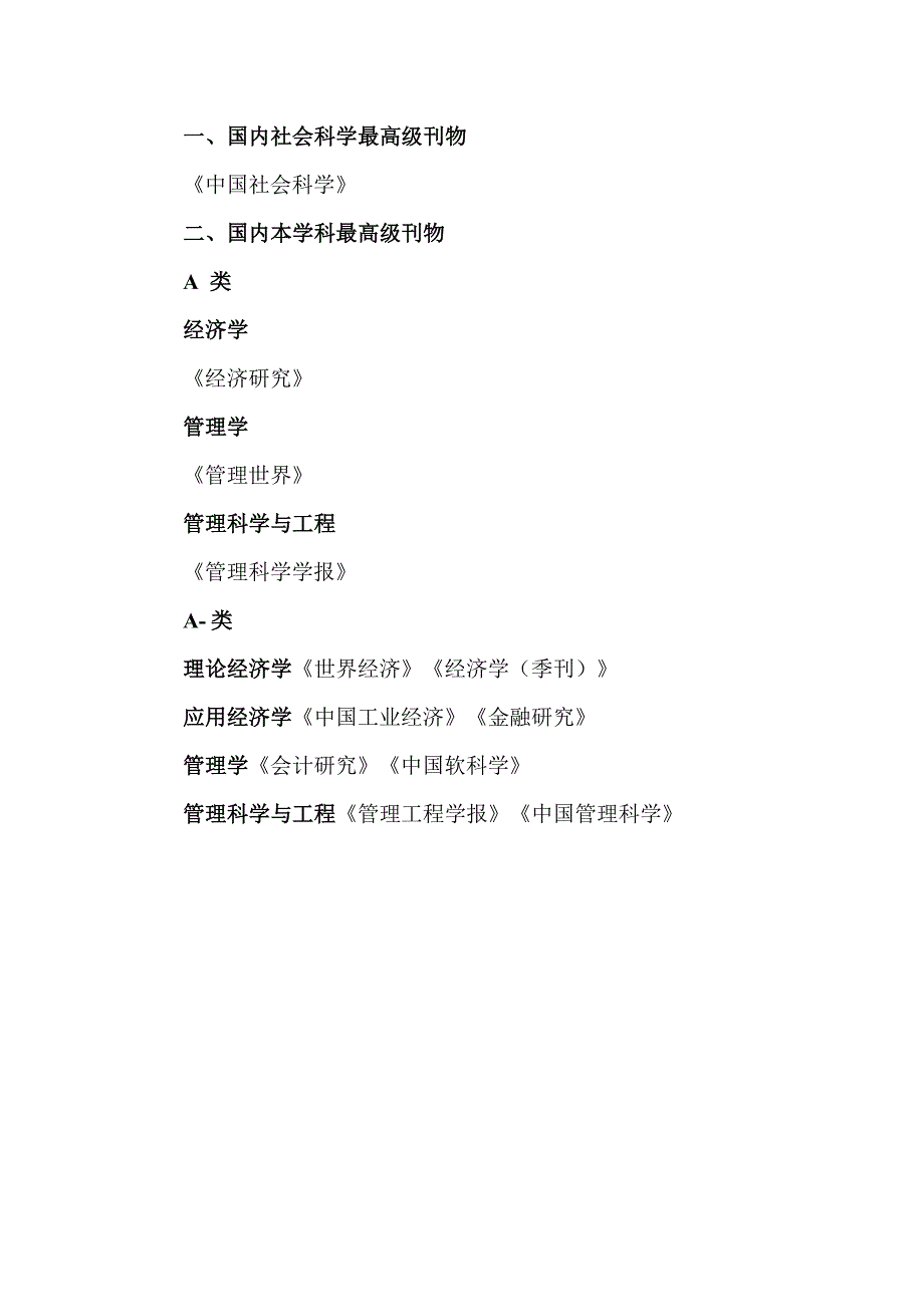 附录2：东南大学经济管理学院国内最高等级期刊_第1页