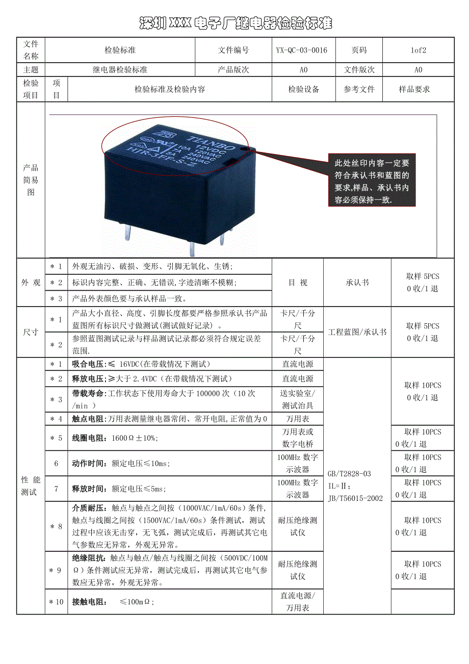 继电器检验标准_第1页