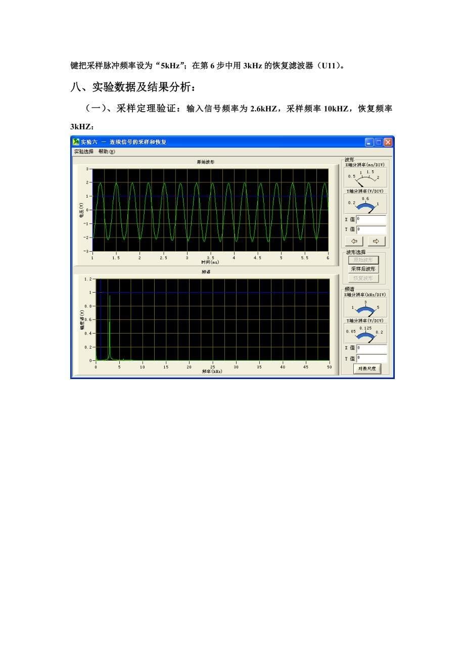 信号与系统标准实验报告-连续信号的采样和恢复_第5页