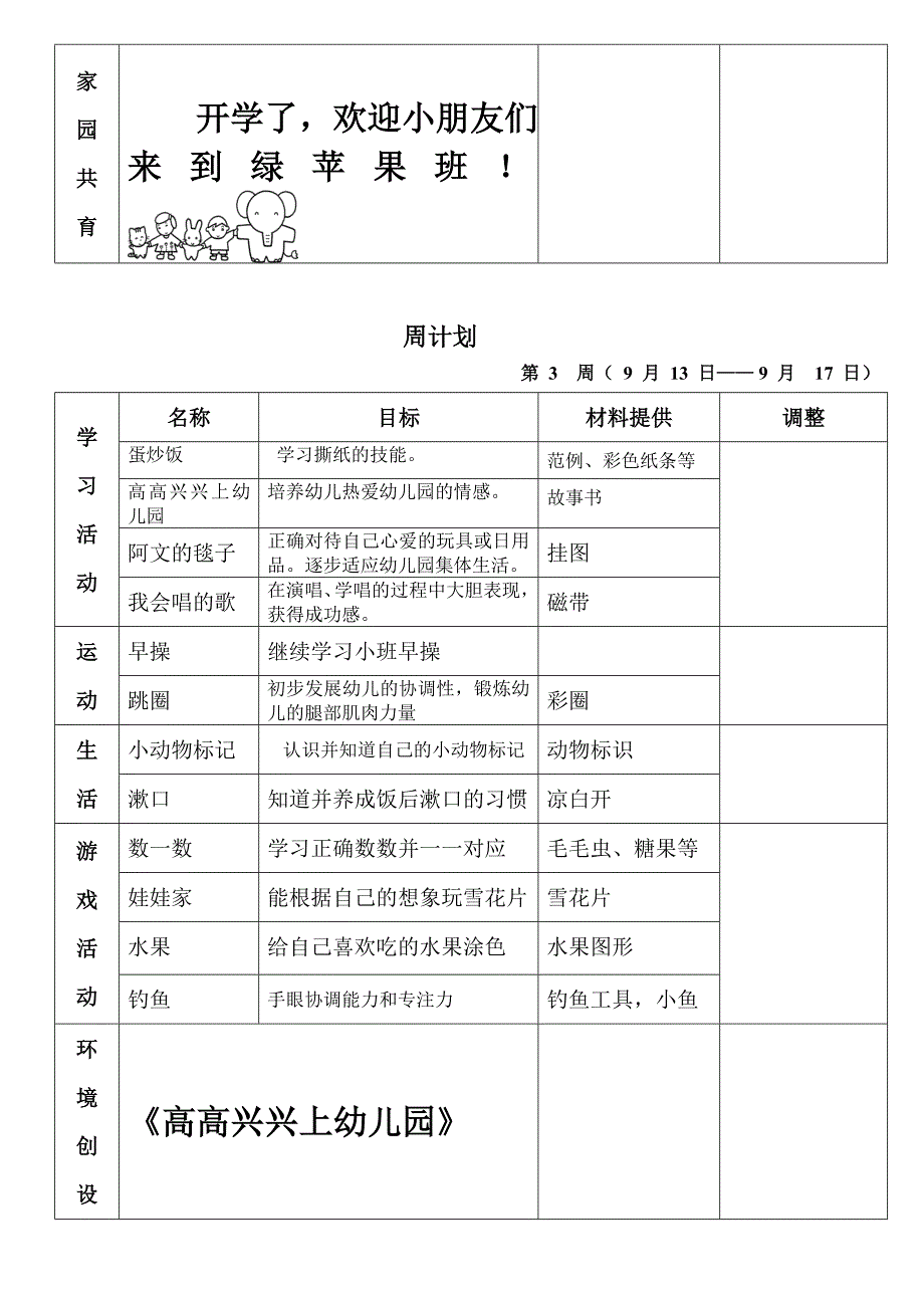 2010年第一学期日计划绿_第3页