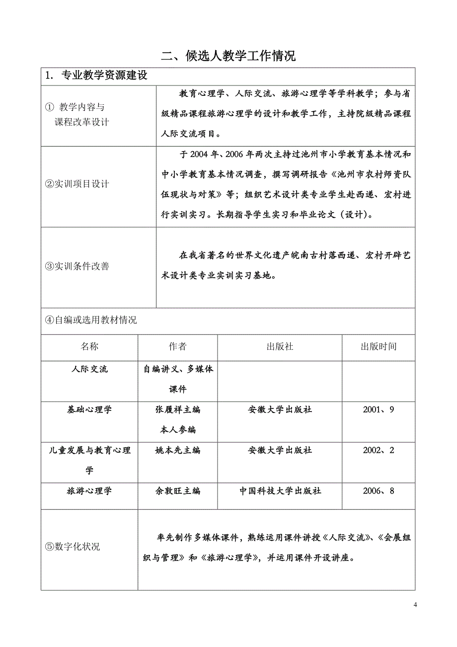 教学名师奖候选人推荐表_第4页