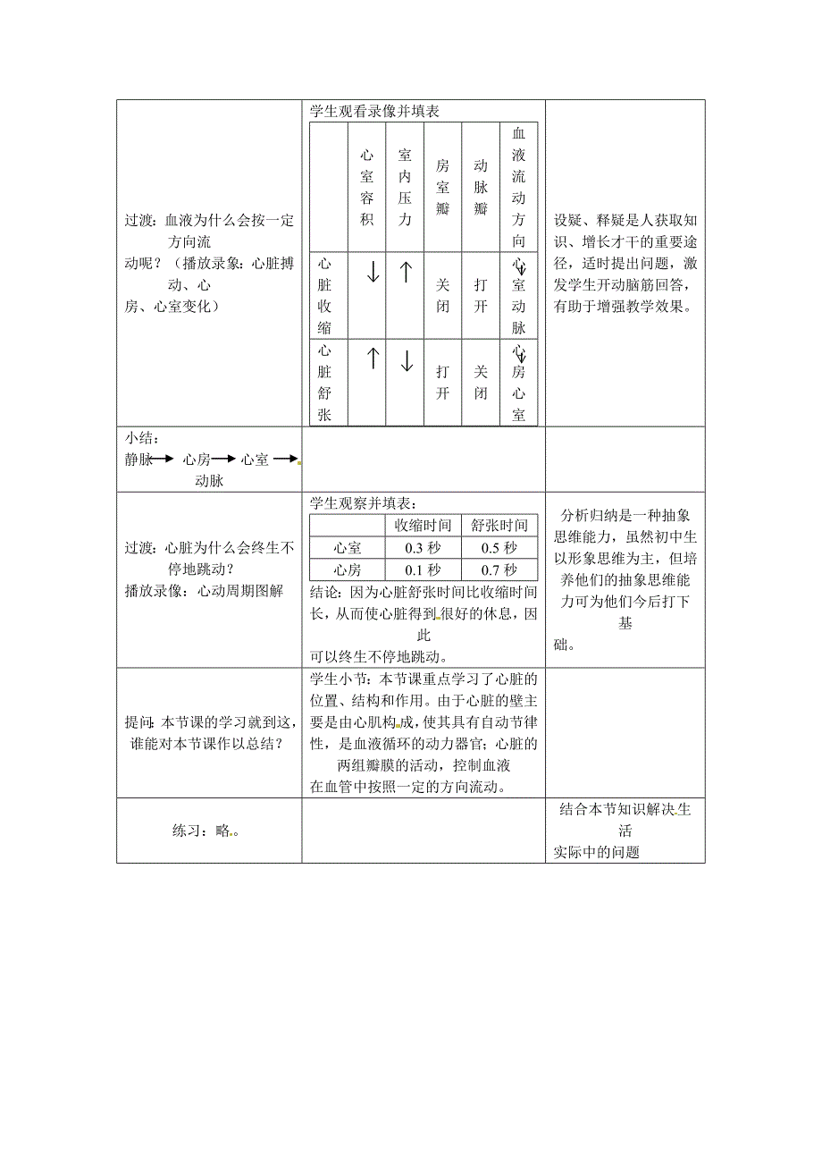 冀教版生物七下第二节《 物质运输的器官》word教案二_第3页