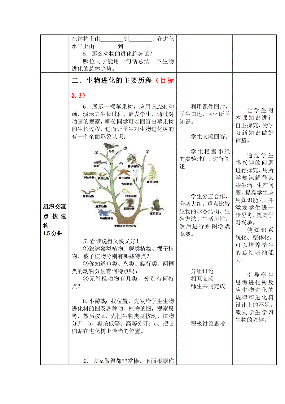 2018春济南版生物八下5.1.3《生物进化的历程》word教案_第3页