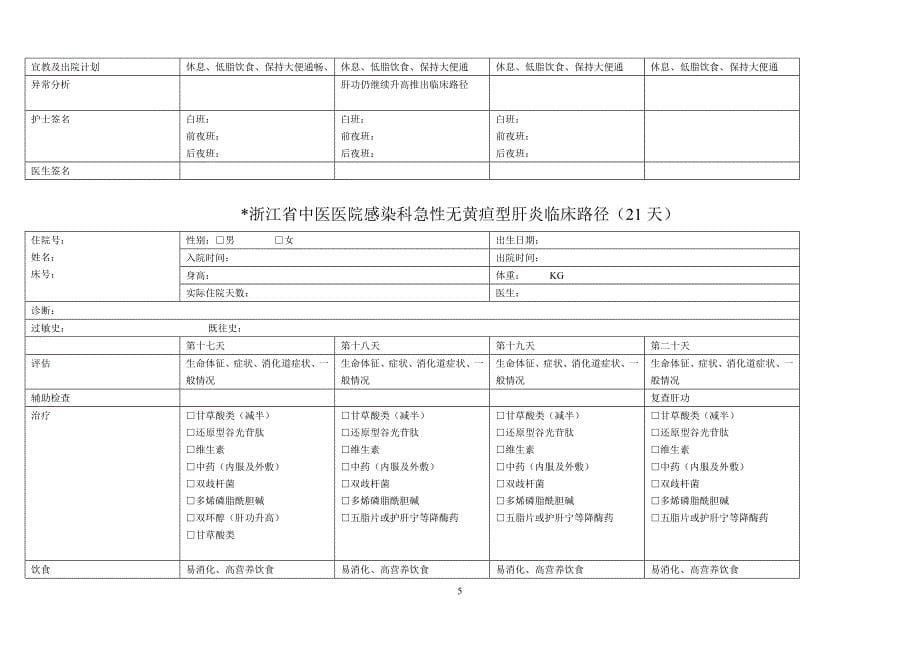 急性无黄疸临床路径doc_第5页