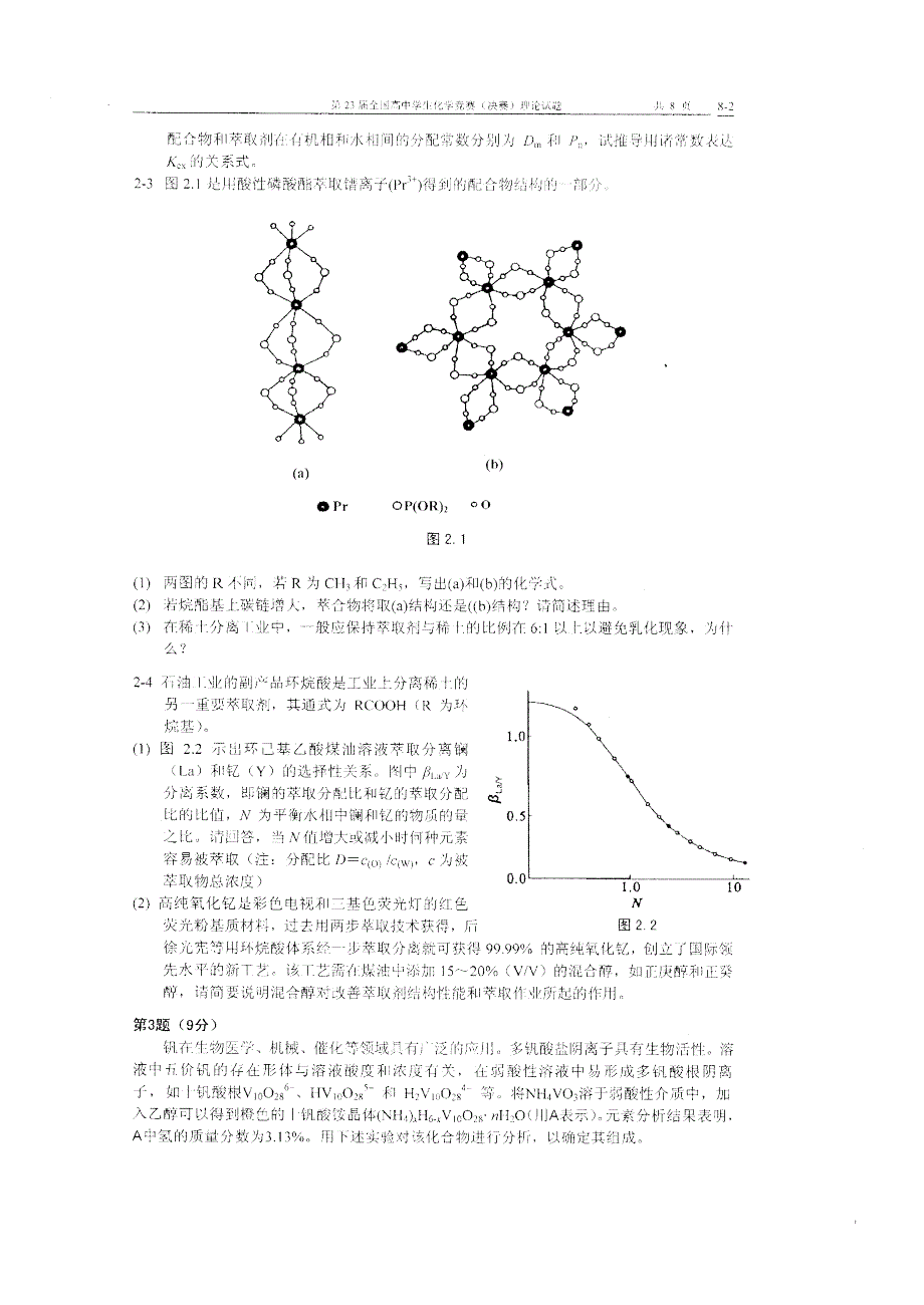 第23届全国高中生化学竞赛(决赛)试题与答案 _第2页