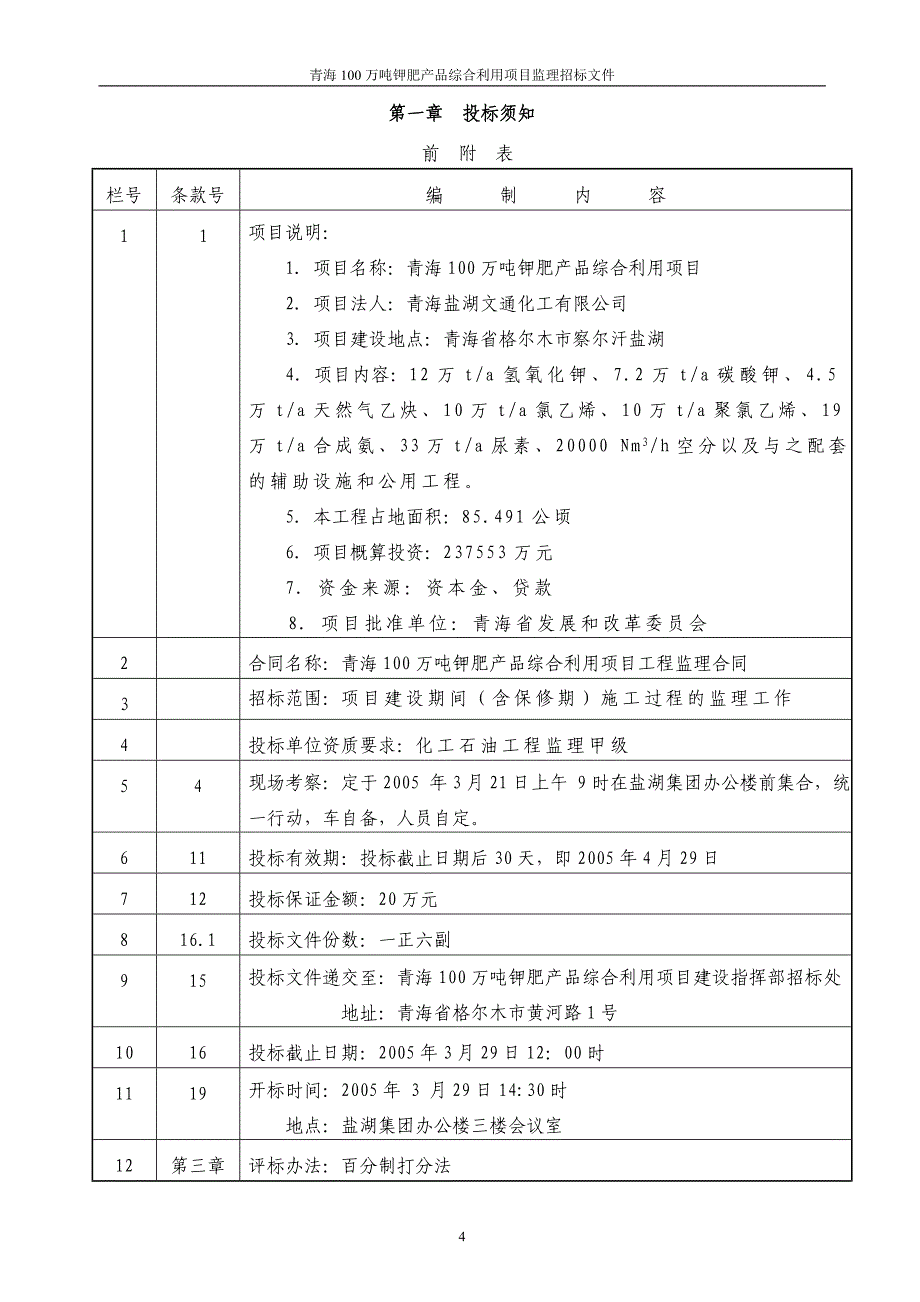 青海100万吨钾肥产品综合利用项目监理招标文件_第4页