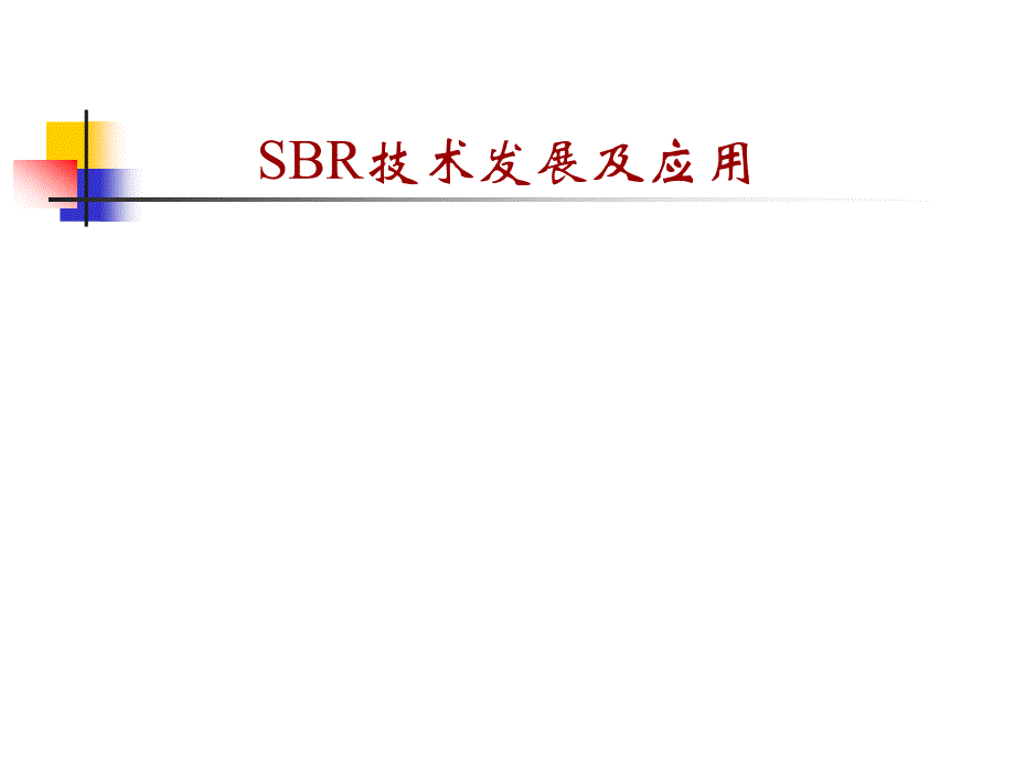 SBR技术发展及应用_第1页