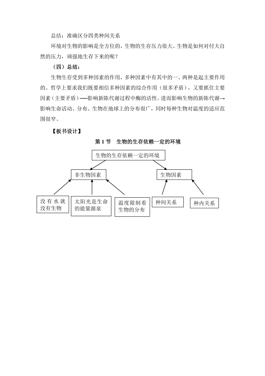 2018春北师大版生物八下23.1《生物的生存依赖一定的环境》word教案5_第4页