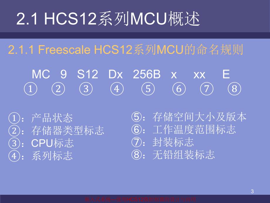 大学计算机课件 第02章 HCS12简介与MC9S12DG128的最小系统_第3页