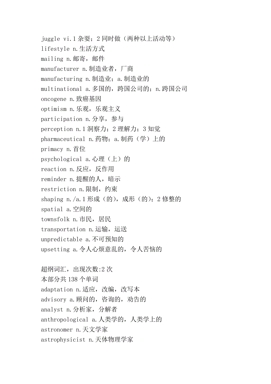 2013考研超纲词汇汇总_第4页