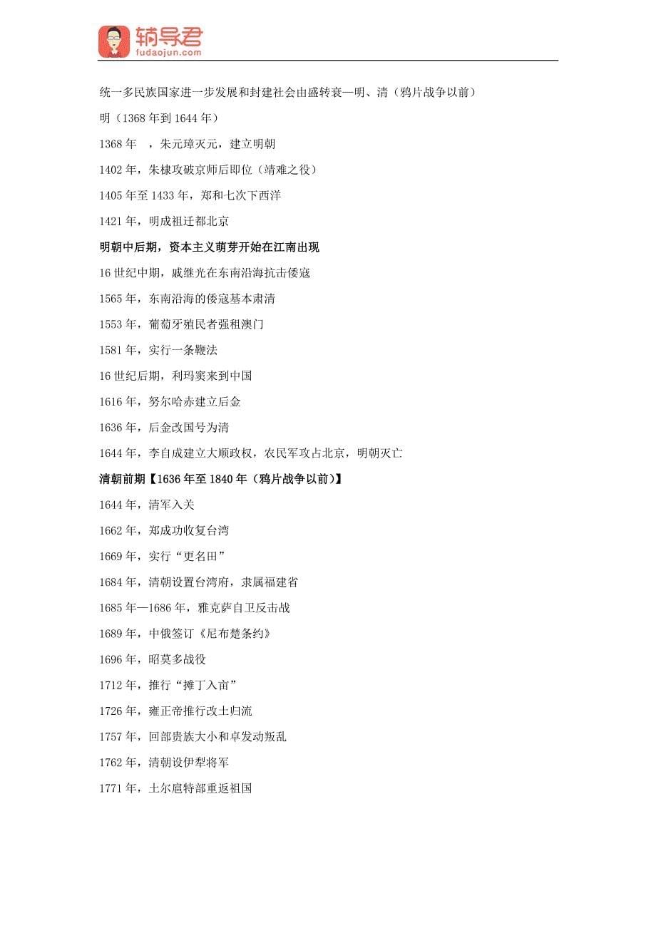 高中历史中国古代史大事年列表_第5页
