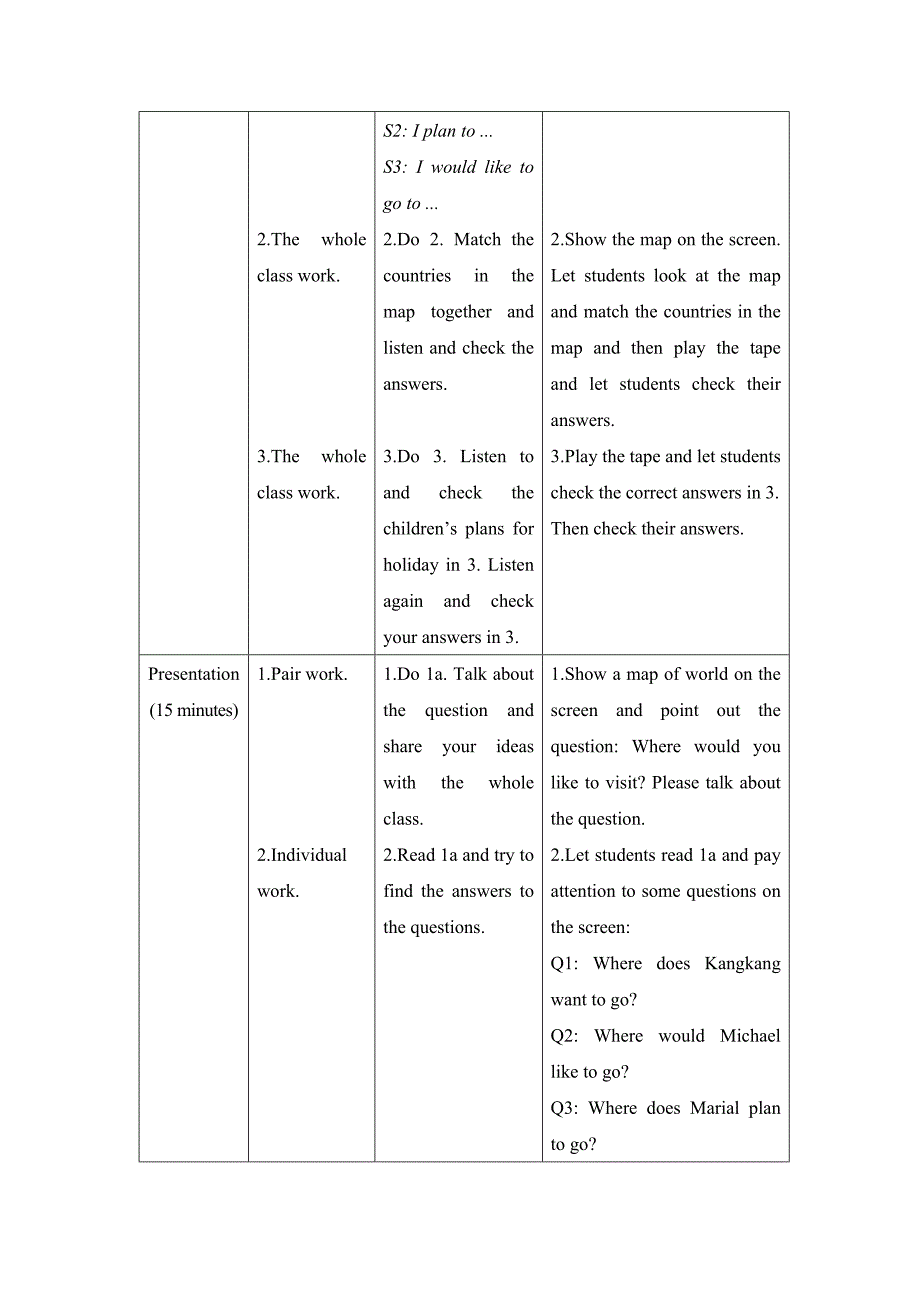 仁爱版英语七年级下册Unit 8 Topic 2《The summer holidays are coming》（SectionA）word教案_第3页