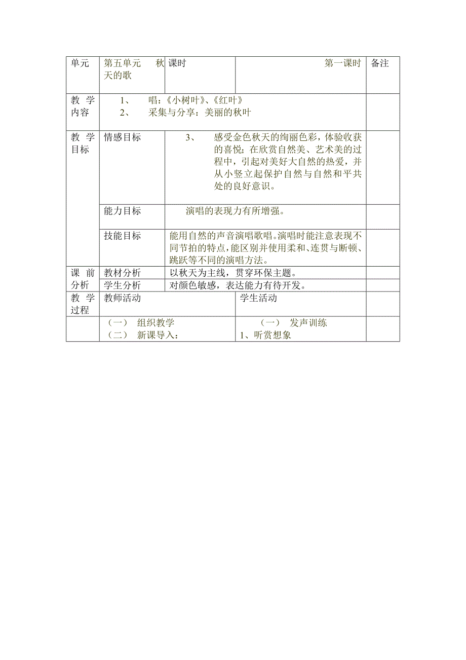 苏教版小学音乐第02册全册教案_第1页