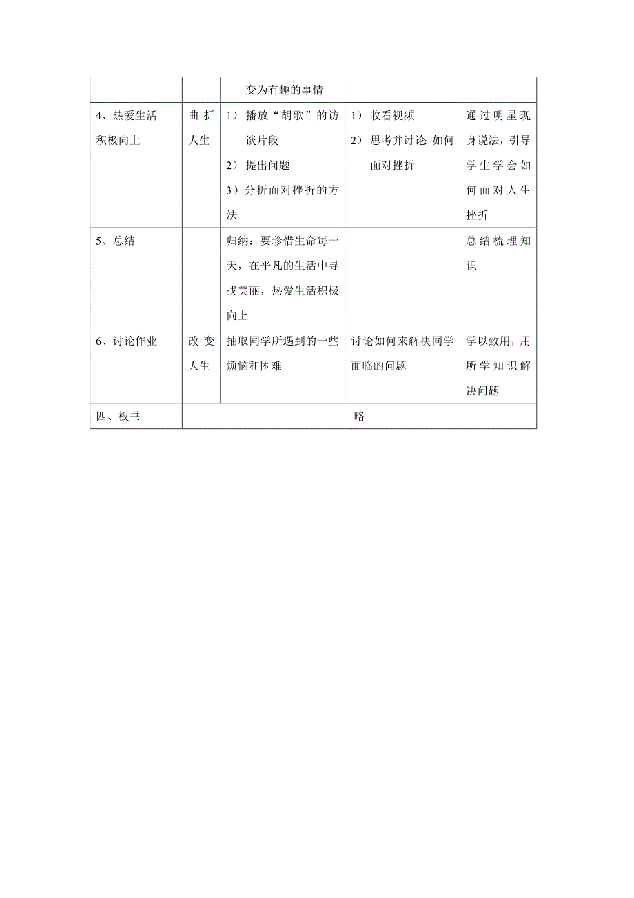 2017秋沪教版思品七上第2课第3框《让生命焕发光彩》word教案_第2页