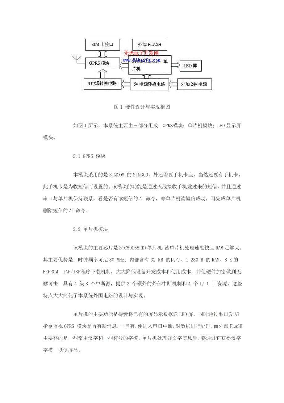 基于STC单片机与GPRS的图文LED屏_第2页