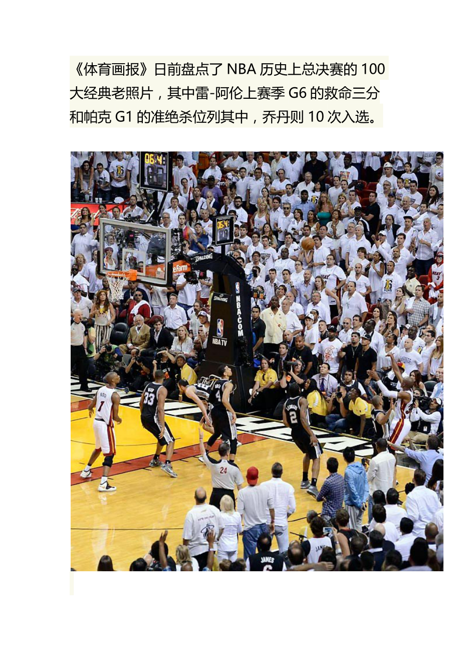 NBA历史上总决赛的100大经典老照片_第1页