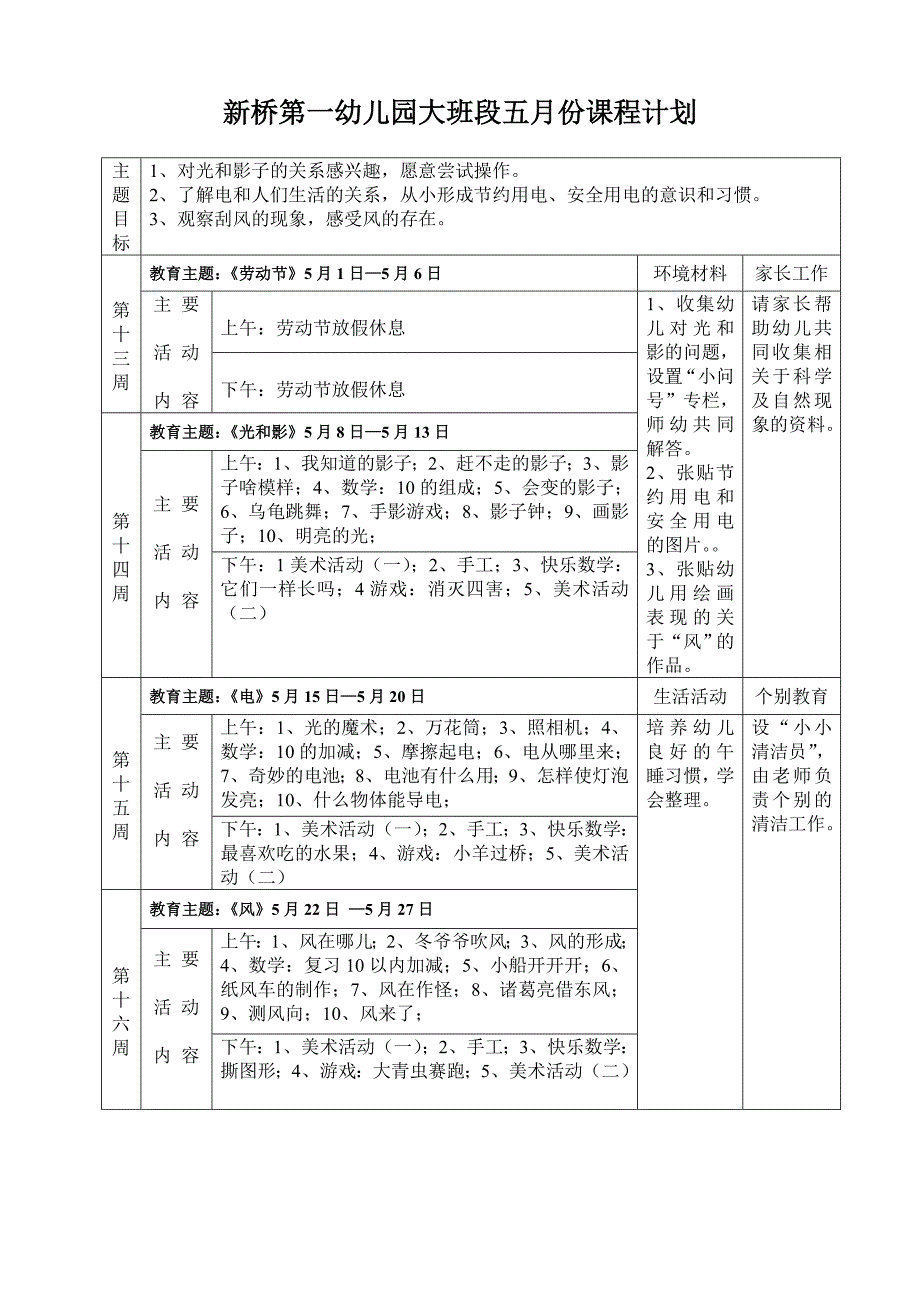 新桥第一幼儿园大班段二月份课程计划_第4页