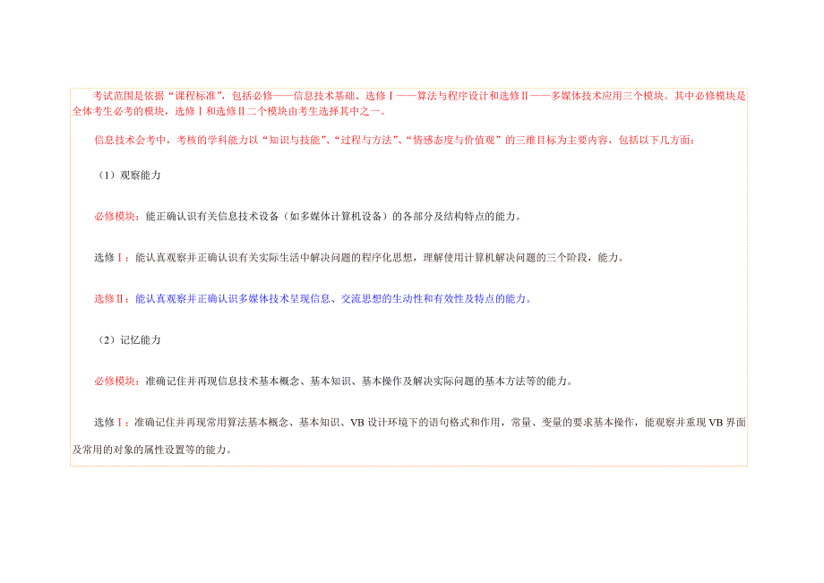 浙江省高中信息技术会考标准_第2页