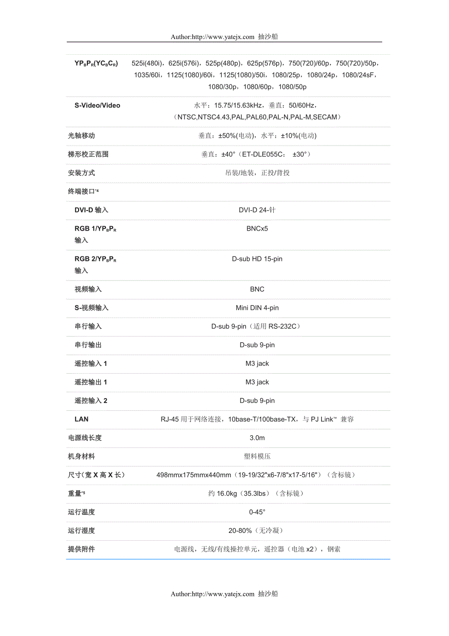 松下FD550投影机资料_第4页