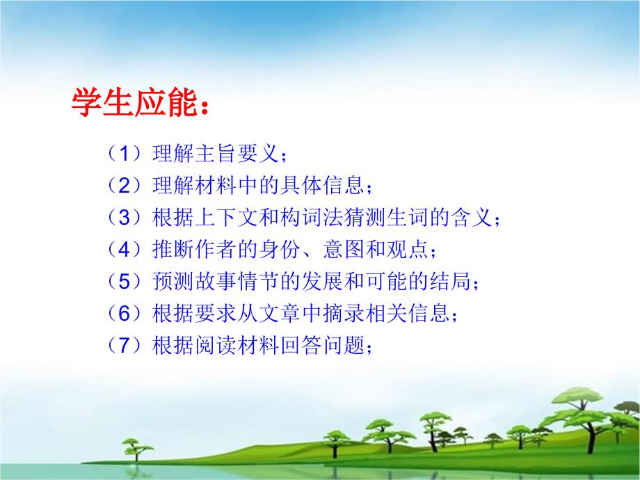 中学联盟湖南省长沙市望城县乔口镇乔口中学2016年中考英语阅读理解 (共49张ppt)_第4页