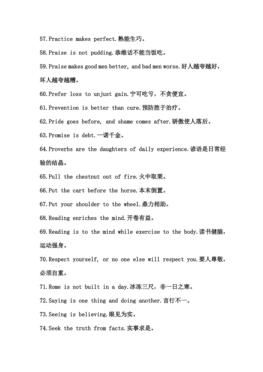 实用英语谚语100条_第4页