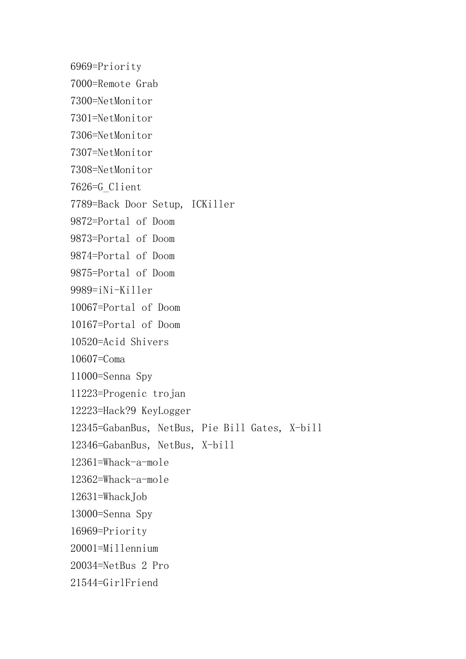 端口作用一览表_第4页