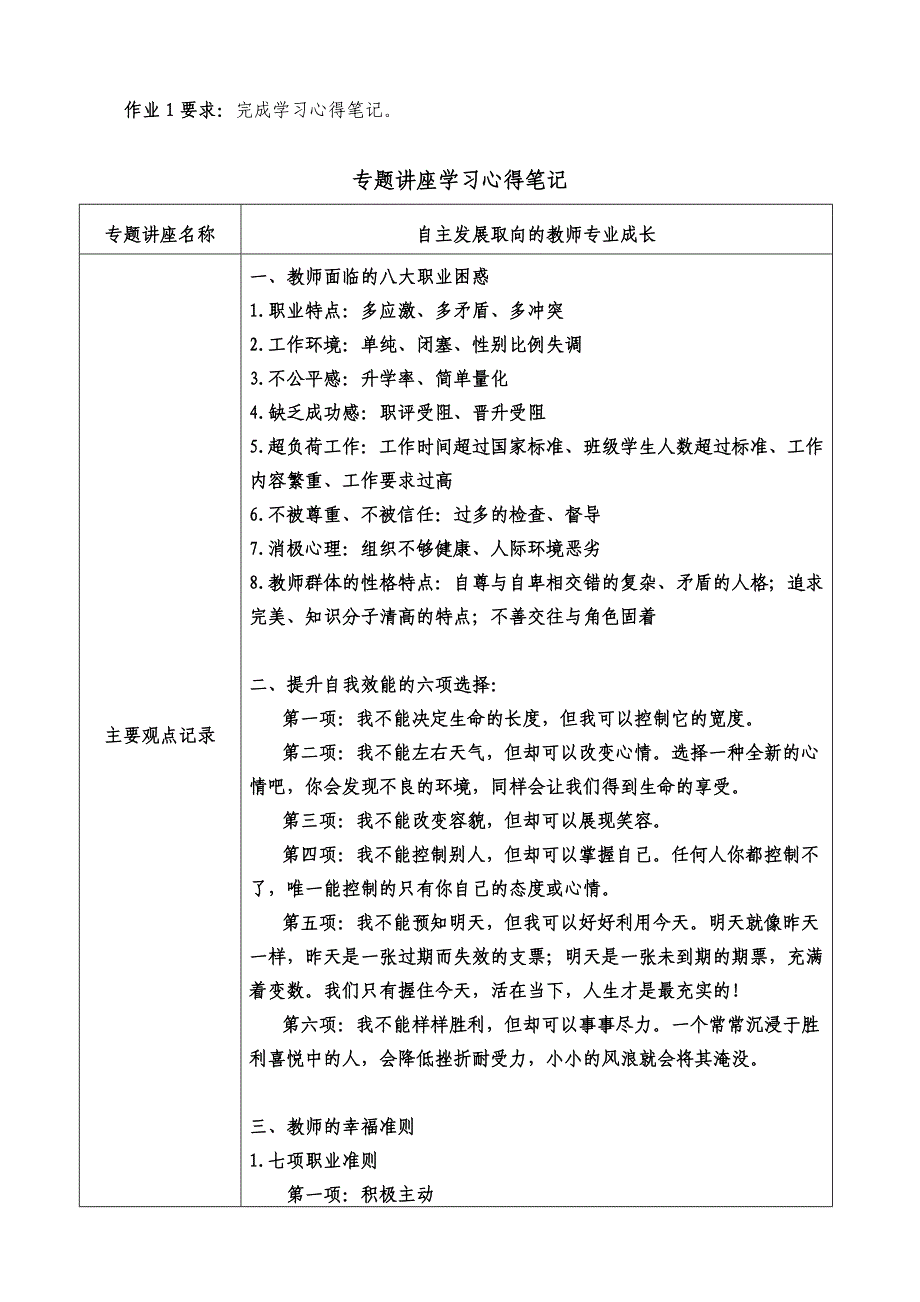 自主发展取向的教师专业成长学习心得笔记_第1页