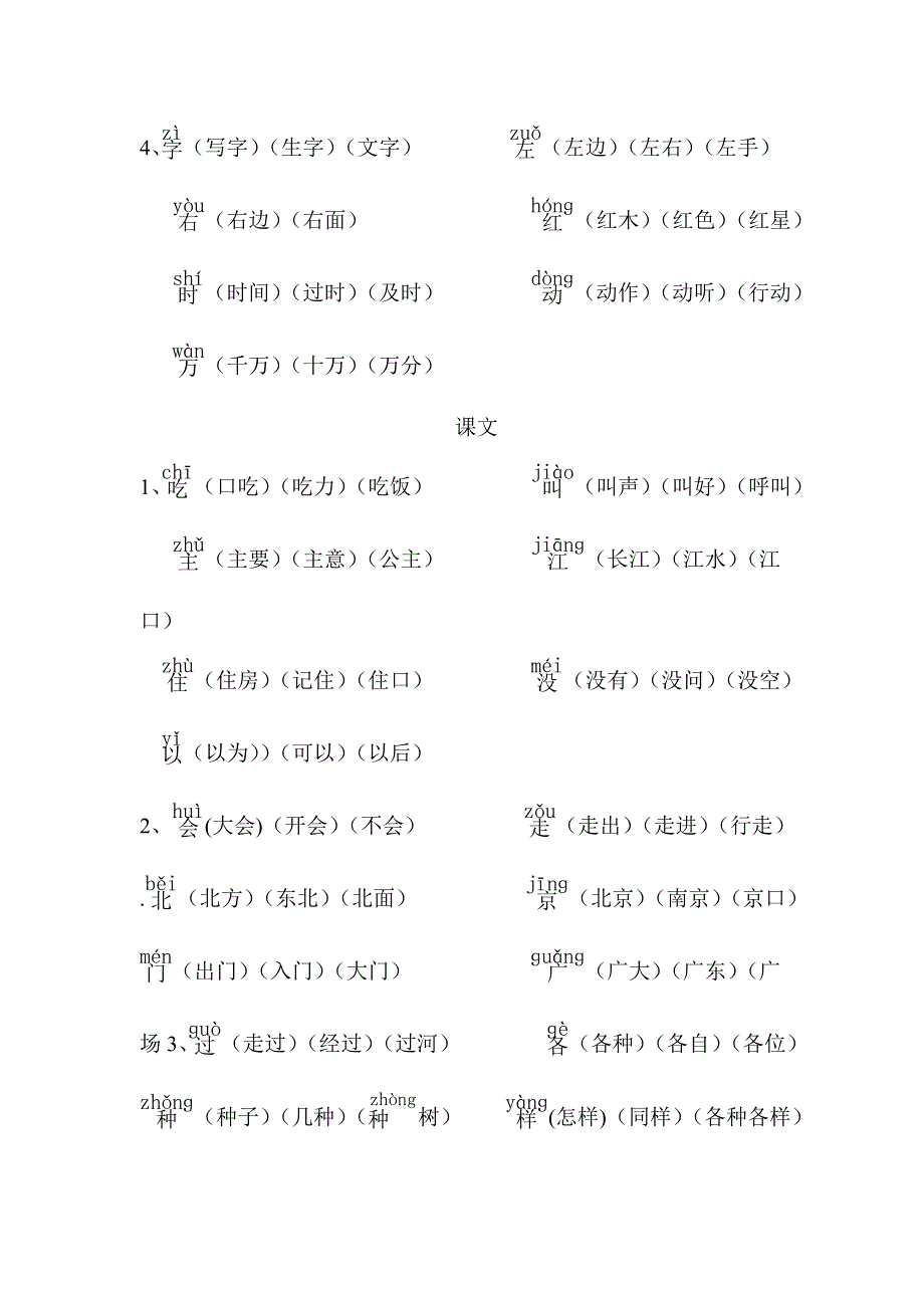 部编版2017一年下册语文生字组词小学语文教学反思设计学案说课稿_第2页