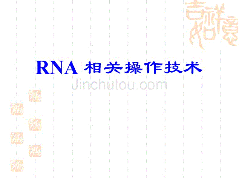 关于rna的相关操作技术总结