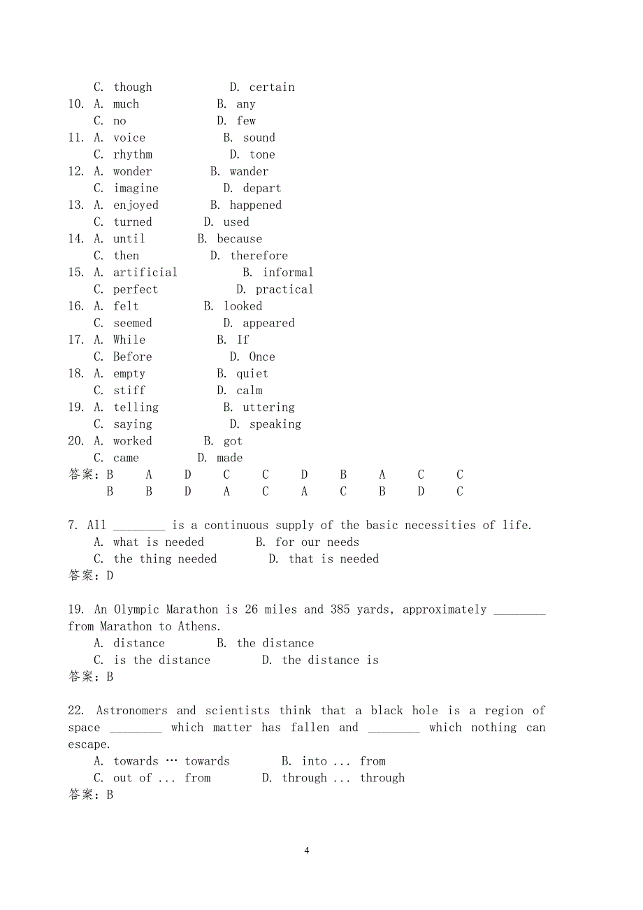 全国公共英语等级考试(pets)三级综合知识讲义_第4页